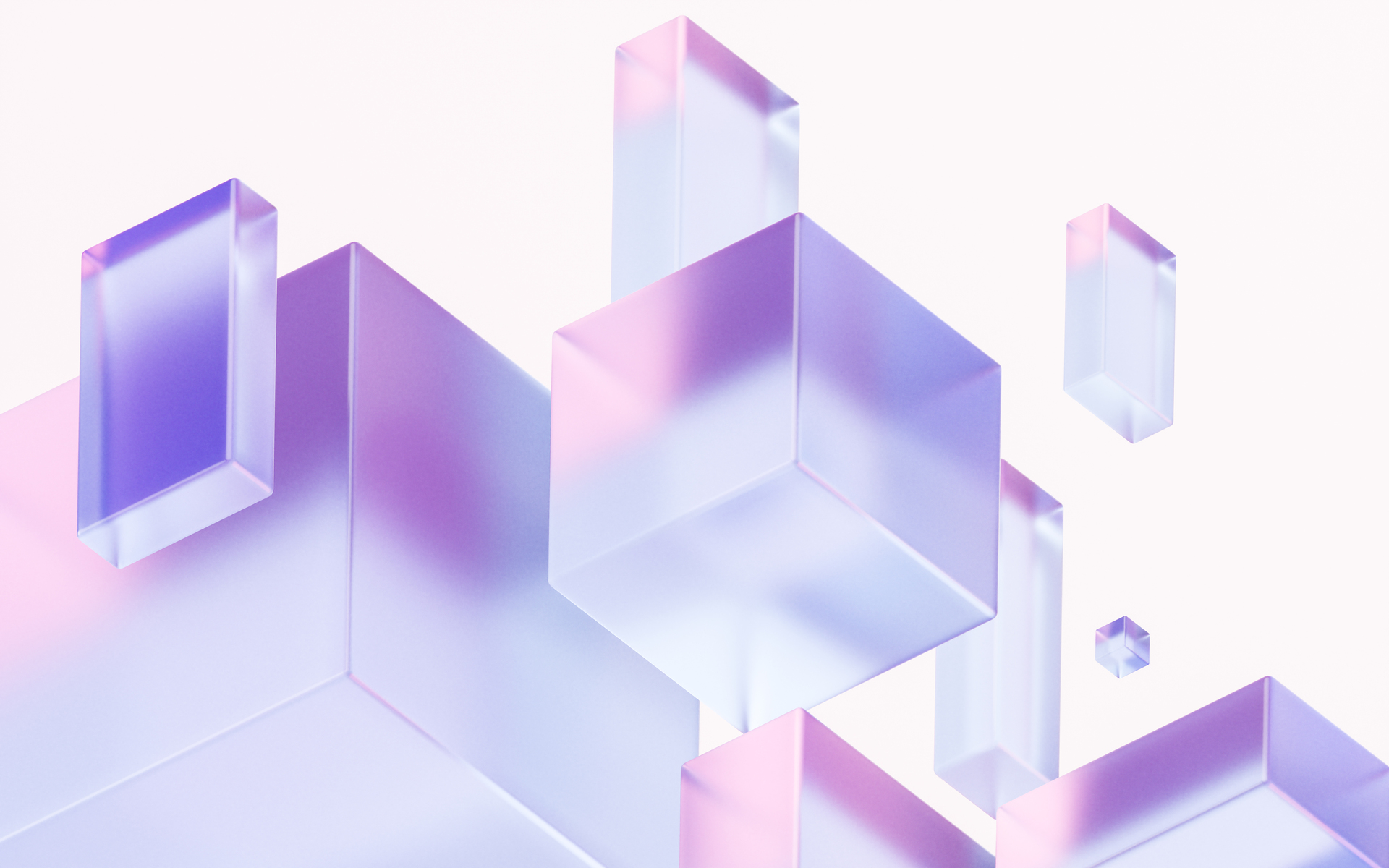 Transparent glass with gradient colors, 3d rendering